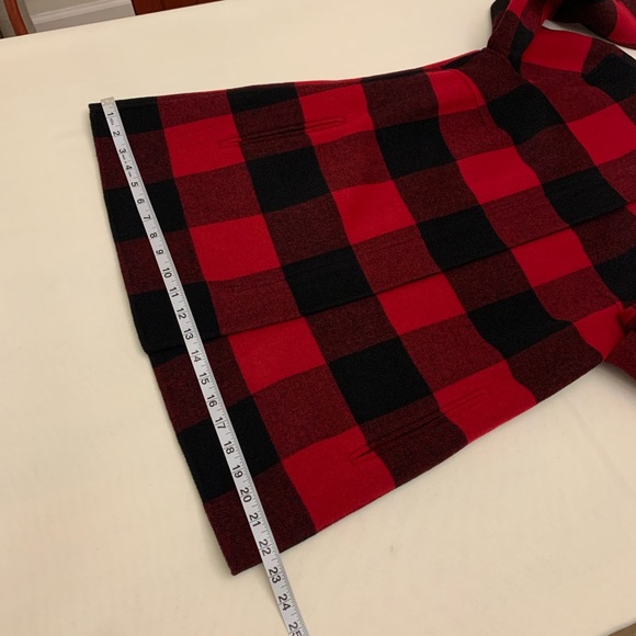 Talbots wool coat red and black plaid size S - Picture 12 of 15